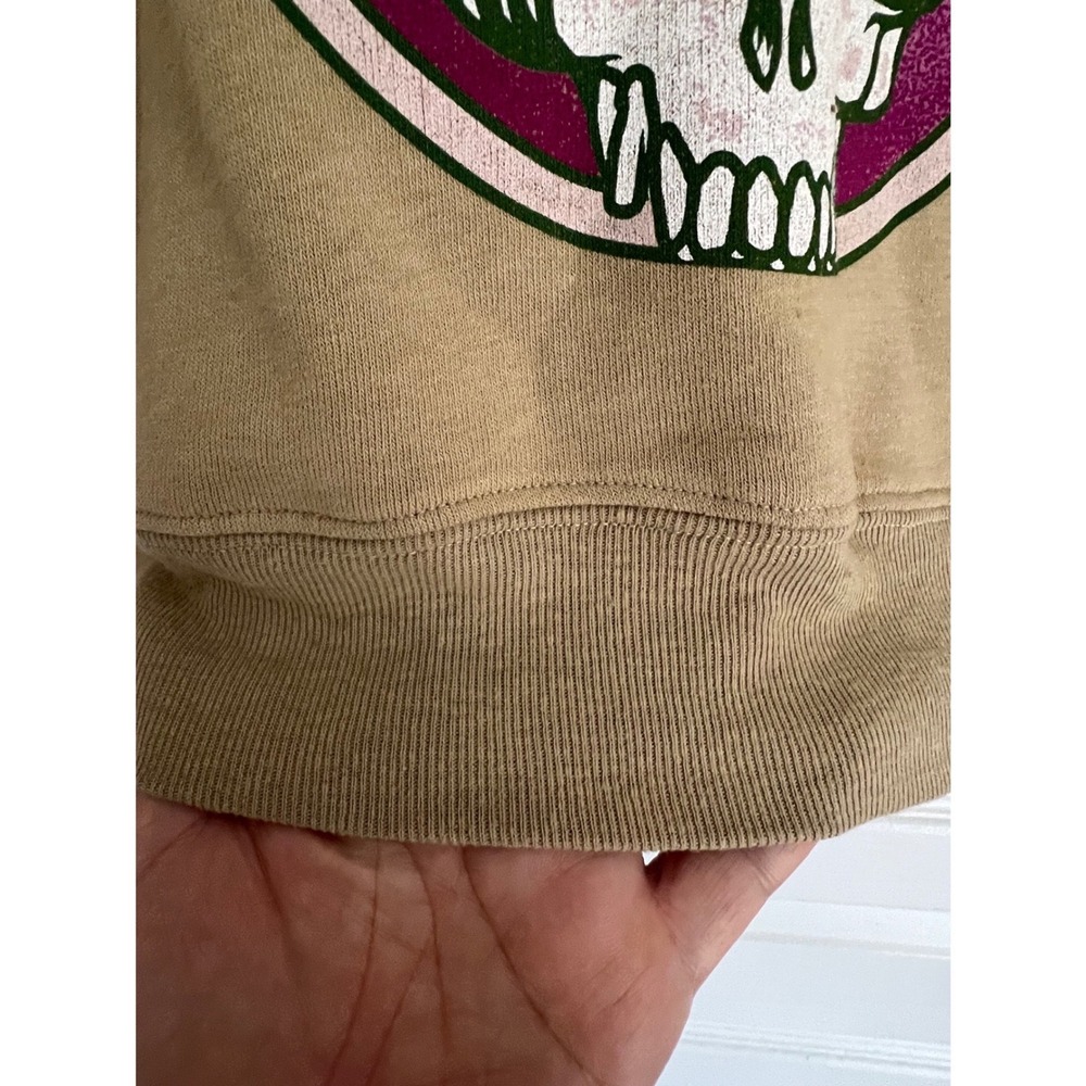 NWT Daydreamer Grateful Dead Skull & Roses Graphic Raglan Sweatshirt Boho Hippie - Picture 5 of 10